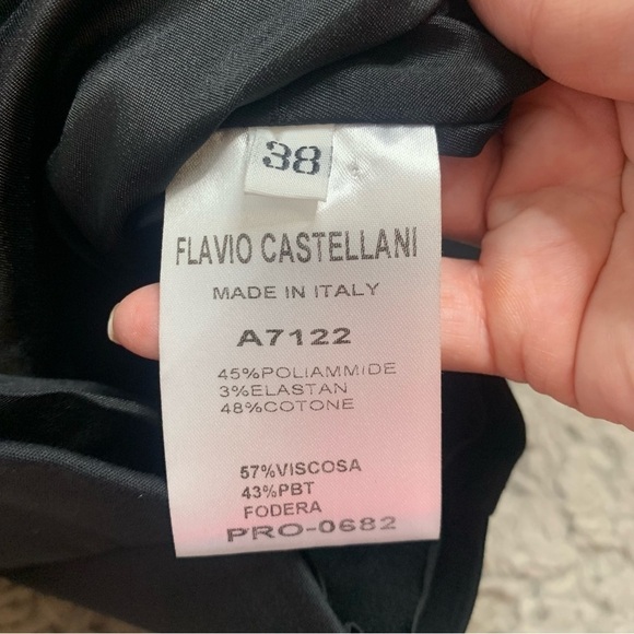 NWT Flavio Castellani Ivory And Black Elegant Bodycon Dress - Picture 11 of 16